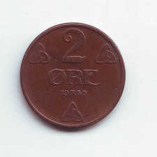 NORWAY - 2 Øre - Haakon VII 1950 - Bronze • 4 g • ⌀ 21 mm