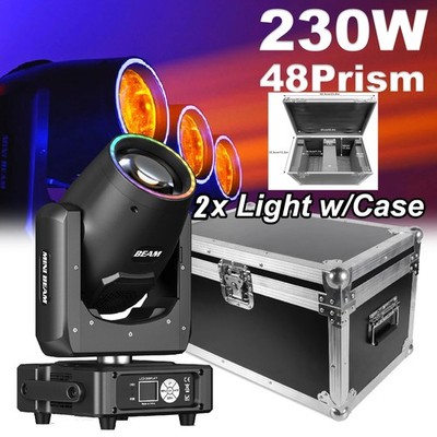 230W LED Moving Head Light Gobo Beam Stage Xmas Show DMX Spot Lighting W/Case