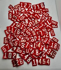Vintage Numbers Boy Scouts Lot Troop Pack Sew-On Patch BSA Red/White