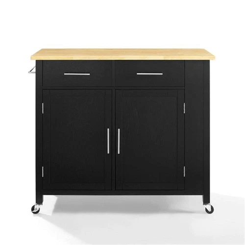 Crosley Furniture Savannah Kitchen Island Cart - Thumbnail 2