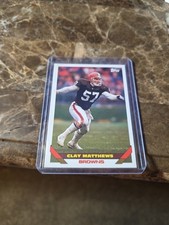 Clay Matthews Topps 1993 Card #496 Cleveland Browns NFL Footbal. BLANK BACK.