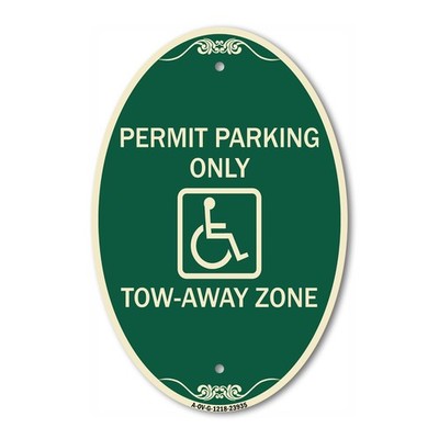Georgia ADA Handicapped Parking Sign Accessible Permit Parking Only Tow-Away Zon