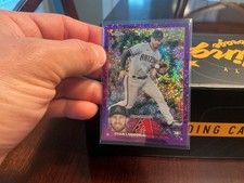 2023 Topps Chrome - Evan Longoria #166 Purple Speckle Refractor /299
