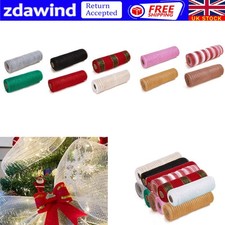 Glitter Tulle Fabric Roll 26cm x 10yd Roll for Wreaths Swags Bows UK