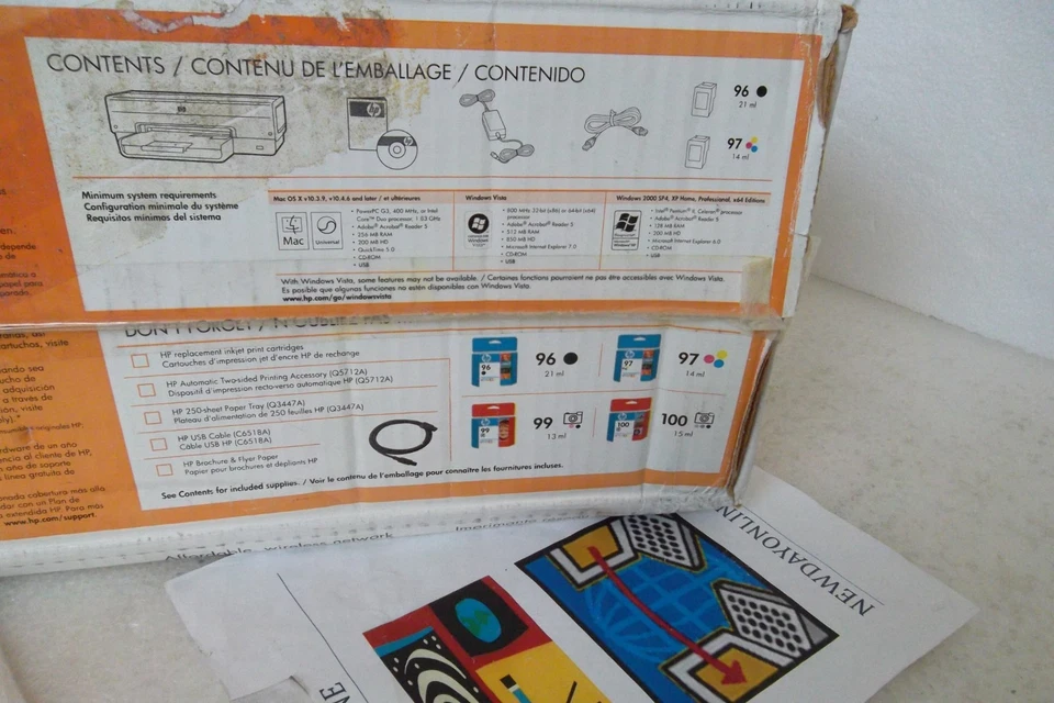 HP Deskjet 6988 Color Printer USB LAN Wireless 36 ppm 4800x1200 dpi CB055A NEW - Image 4 of 4