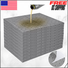 Oil Absorbent Pads 13"x10" Meltblown Polypropylene Mats Spill Control 100PC