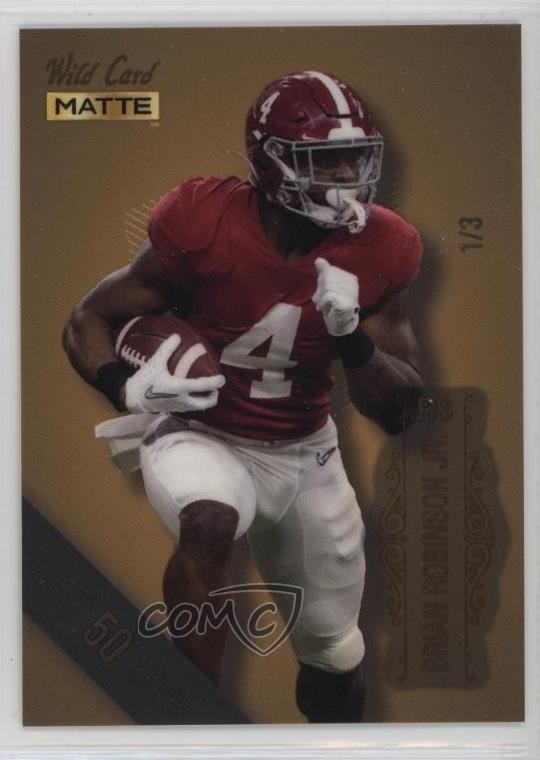 2022 Wild Card MATTE Gold 50 Stripe /3 Brian Robinson Jr #MB-8 Rookie RC lz7