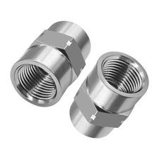 Stainless Steel Coupling Adapter 1/2" 1/2 to 1/2 FPT I.D x I.D:3/4" x 3/4" 