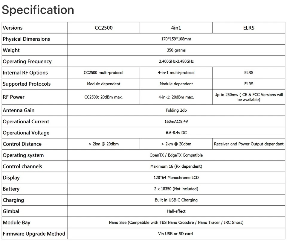 RadioMaster ELRS 2.4G Remote Controller CC2500 JP4IN1 RC Radio Transmitter - Image 3 of 4