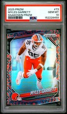 2025 PANINI PRIZM SNAKESKIN PRIZM #73 MYLES GARRETT PSA 10