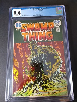 SWAMP THING 9 (DC 1974)  CLASSIC BERNIE WRIGHTSON    CGC 9.4 White Pages!!