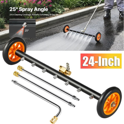 #ad 24quot; 2 in 1 Pressure Washer Undercarriage Cleaner with 7 Nozzles 3 Extension Rods $38.58