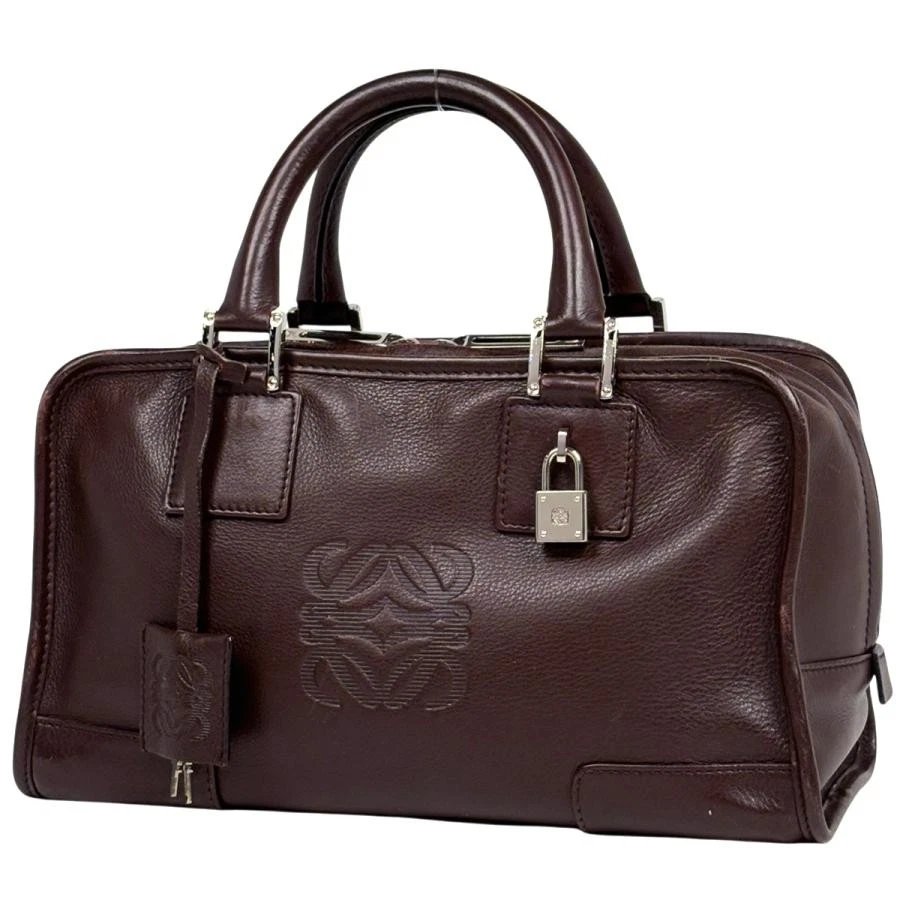 Loewe — Loewe Amazona 28 Anagram Leather Brown Handbag #BS1040