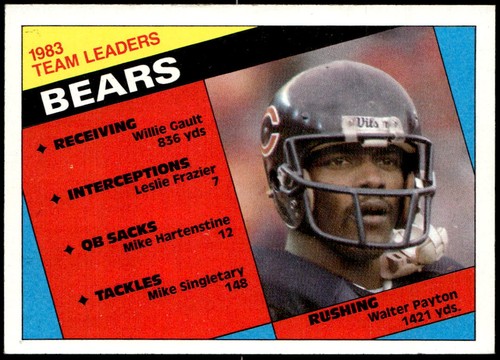 Bears Team Leaders: Walter Payton #221 card