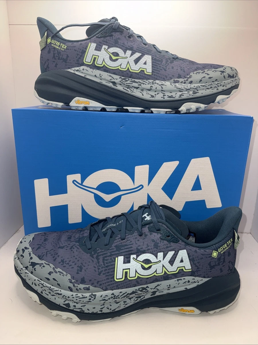 HOKA ONE One Speedgoat 6 GTX Blue Gray Running Athletic Shoes Mens Size 9.5D HOKA Speedgoat 6 Men main image 3