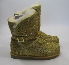 new Gold Urban Glitter Rhinestone Ankle gril Boots GIRL YOUTH Size 1