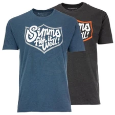 Simms Fish It Well Badge Men's T-Shirt - Choose Size M - 3XL & Color - NEW!