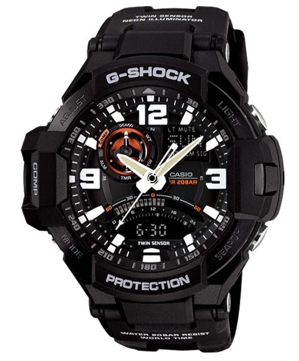 CASIO G-Shock GA-1000-1A Gravity Master Uomo Bussola Termometro