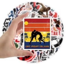 Set adesivi 50 pezzi arti marziali UFC MMA Muay Thai anelli scatole