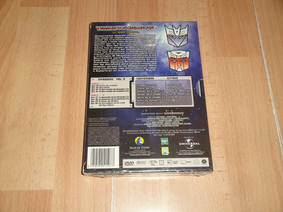 TRANSFORMERS VOL. 5 LA SERIE ORIGINAL RESTAURADA ANIME EN DVD NUEVA PRECINTADA - Imagen 2 de 2