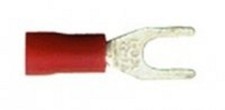 6 Red Vinyl Insulated Fork/Spade Terminal Connectors 22-18 GAUGE