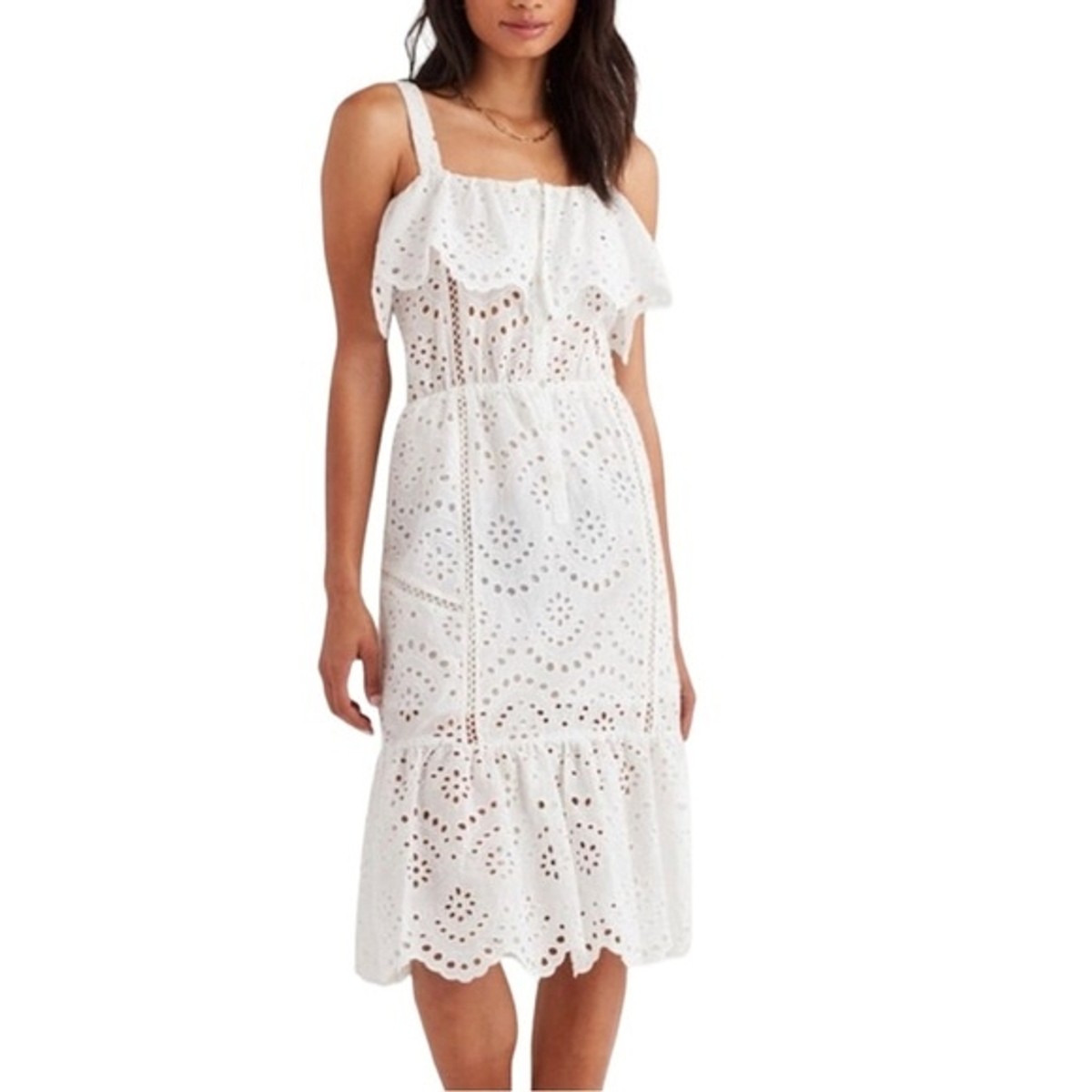 green emerald velvet dress Dori Floral Embellished Midi Dress White– Selfie Leslie