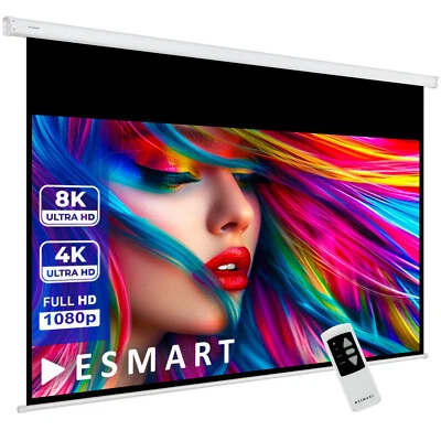ESMART Professional MIMOTO Tageslicht Motor Leinwand GRAU 160 x 90 cm (72") 16:9
