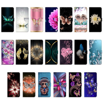 Case For Samsung Galaxy S7 S6 Edge + A8 Patterned Flip Wallet Stand Phone Cover