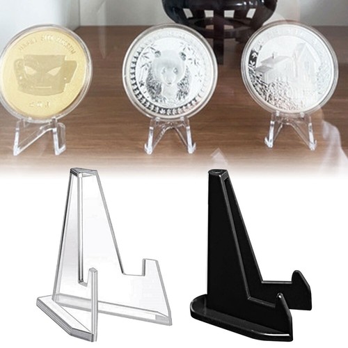 20PCS Plastic Mini Badge Medal Coin Display Stands Holders Small Easel Stands QS - Picture 2 of 22