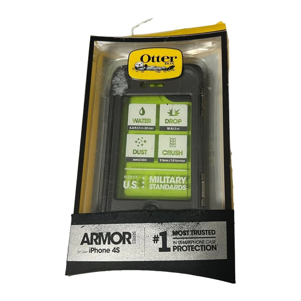 Estuche resistente impermeable serie Otterbox Armor OEM para Apple iPhone 4S verde neón Foto 2 de 4
