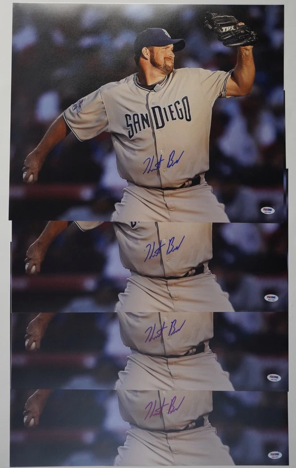 Foto autógrafa firmada por Heath Bell de los Padres 16x20 PSA/DNA de béisbol All Star Foto 4 de 4