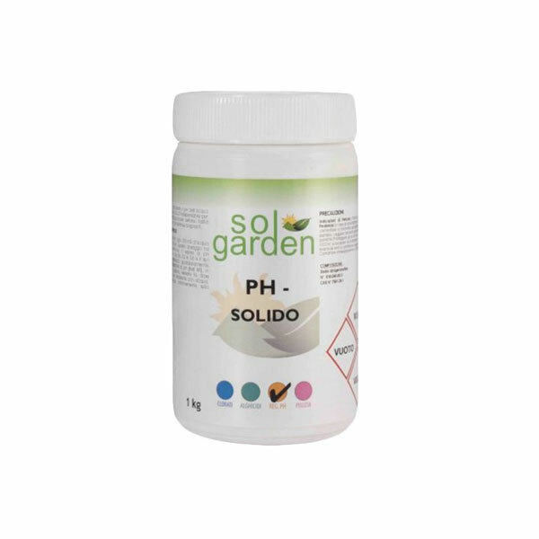 Sol Garden PH- Solido Barattolo 1 kg Riduttore di pH granulare Acqua Piscina