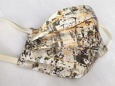 Handmade Face Mask, Adult Size XL, Three Layers, Cotton, Nose Wire, Reversible