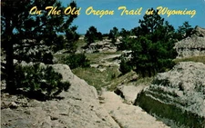 Oregon Trail, Wyoming, Oregon Trail Ruts, Southeastern Wyoming, R&T Postcard