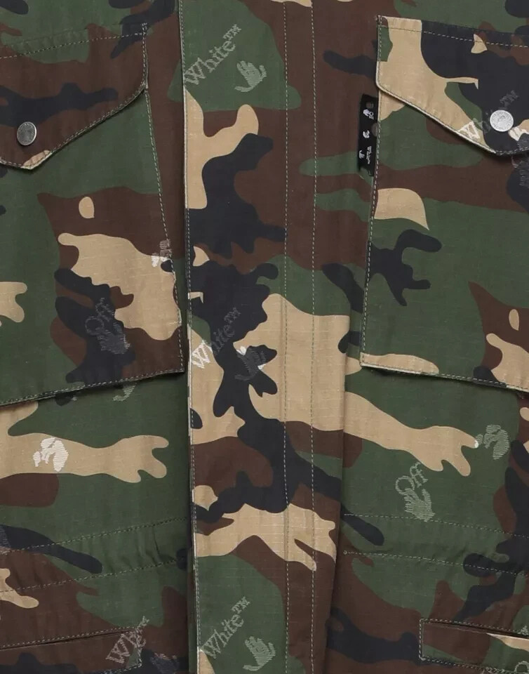 OFF-WHITE Military Jacket Size MEDIUM Camouflage Logo Virgil Abloh image 5