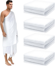 4 Pcs Ahram Ihram Ehram for Hajj and Umrah Islamic Clothing for Men Umrah