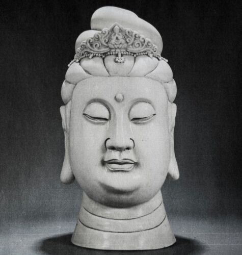 Antiker großer chinesischer Blanc-De-Chine Kopf Buddhas, Dehua Öfen