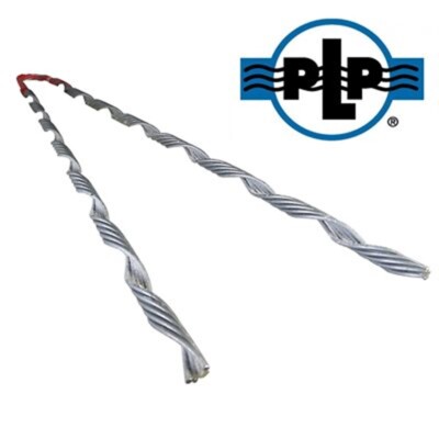 PLP Galvanized Steel Preformed Tree Grip / Dead End, 3/16'' (RED), Made in USA