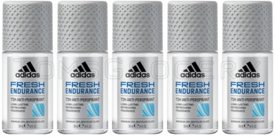 5 ADIDAS MEN FRESH ENDURANCE 72H Antiperspirant Roll On Deodorant 50ml