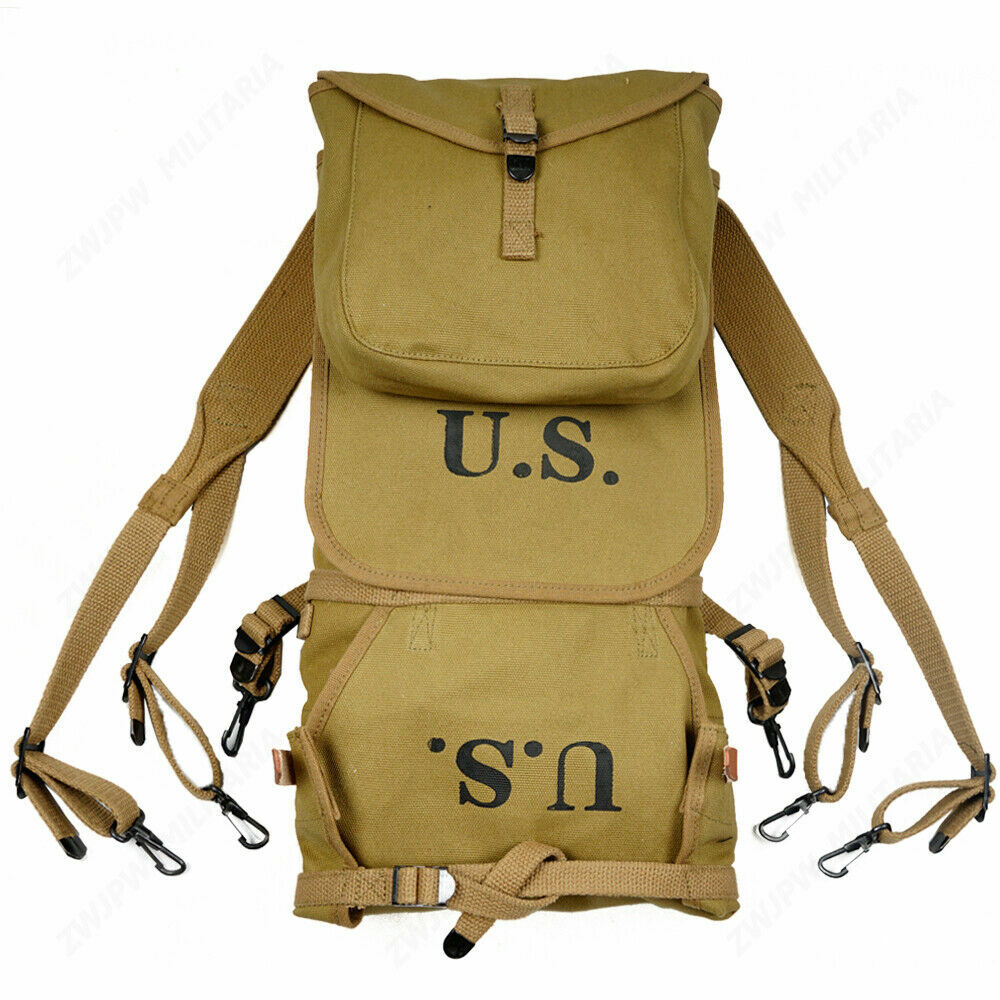 MILITARY WWII WW2 US ARMY M1928 1942 HAVERSACK KNAPSACK FIELD