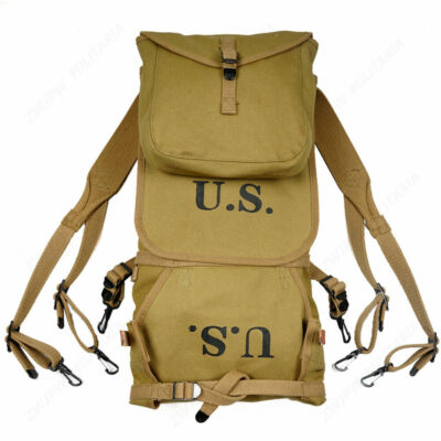 MILITARY WWII WW2 US ARMY M1928 1942 HAVERSACK KNAPSACK FIELD