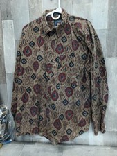 Vintage Chaps Ralph Lauren Tribal Button down Shirt Mens XL Y2K 90s