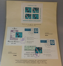 4 rzadkie dokumenty poczty rakietowej lub podróży kosmicznej FDC znaczki pocztowe 1962 (94630)