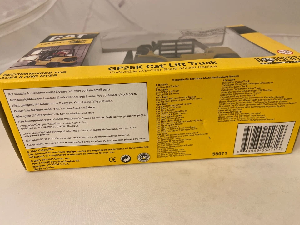 Norscot #55071 - Cat Caterpillar GP25K Forklift Lift Truck - 1:25. New in Box - Image 3 of 4