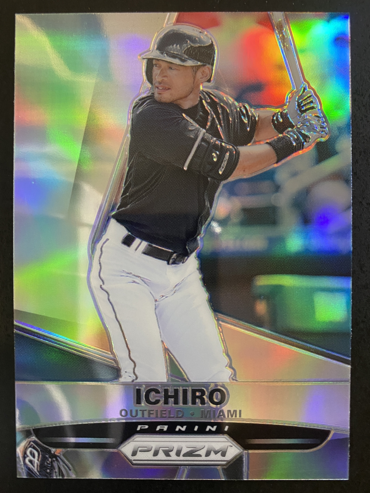 Ichiro 2015 Panini Prizm Baseball Silver Prizm Miami Marlins #77