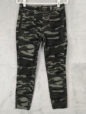 Womens Pilcro and the Letterpress High Rise Skinny Camo Green Corduroy Pants 27