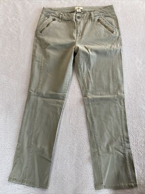Ascend Hiking Pants Womens Sz 10 Brown Straight Leg Cotton Blend Zip Pockets