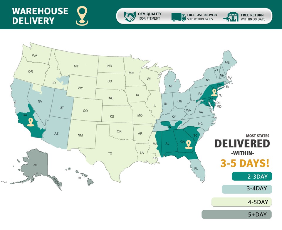 Front Rear Ceramic Brake Pads w/Hardware for 20042011 2012 Chevy