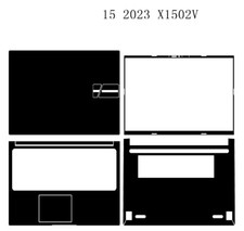 Carbon Vinyl Laptop Sticker Skin Decals Guard for ASUS Vivobook 15 2023 X1502V