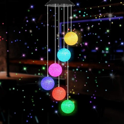 Solar Powered LED Color-Changing Wind Chime Lights Garden Yard Decor Waterproof - Picture 19 of 20